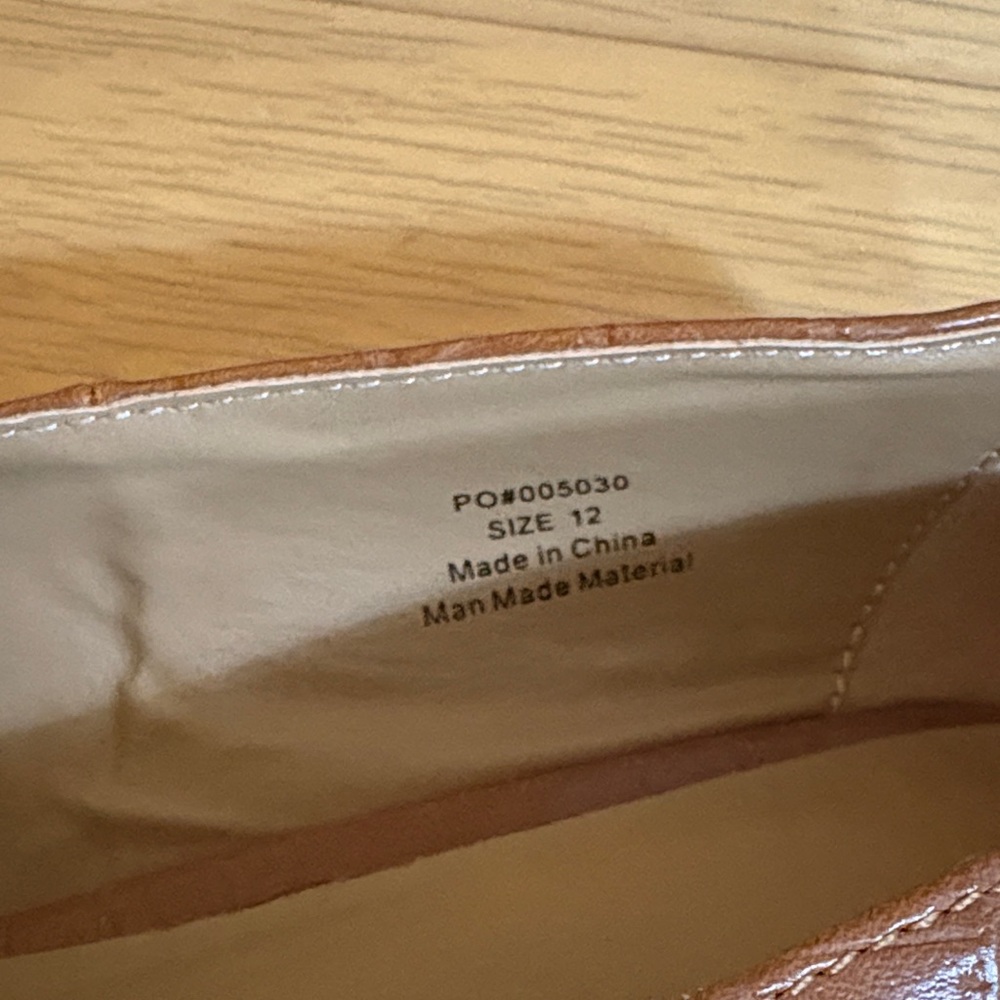 Crown Vintage Tan Croc-Embossed Heels Size 12 - Picture 4 of 6
